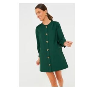 Tuckernuck Emerald Button-Up Long Sleeve Dress